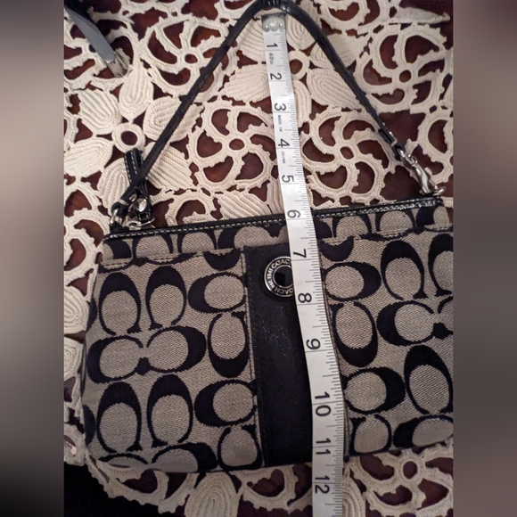 Coach 47706 Large Signature Stripe Wristlet Bag Clutch - Picture 6 of 9